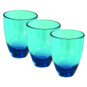 PACK 3 PETITS VERRES MASSA BLEU INCASA