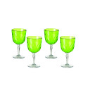 SET DE 4 VERRES A VIN ROYAL VERT