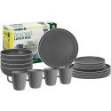 PACK VAISSELLE LUNCH BOX DOLOMIT GRIS 16 PIECES STONE TOUCH ANTIGLISSE BRUNNER