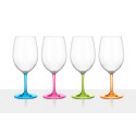 SET 4 VERRES A PIED ASSORTIS 60 CL WINEGLASS GLAMOUR BRUNNER